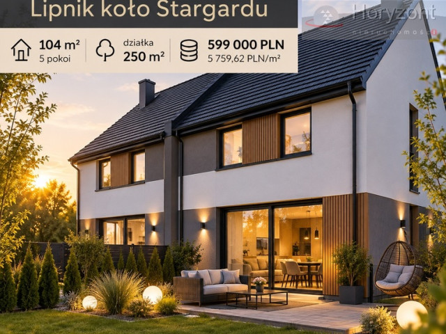 Dom w cenie mieszkania! Lipnik koło Stargardu!
