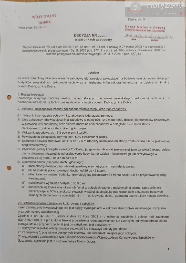 Działka Sprzedaż Dobra